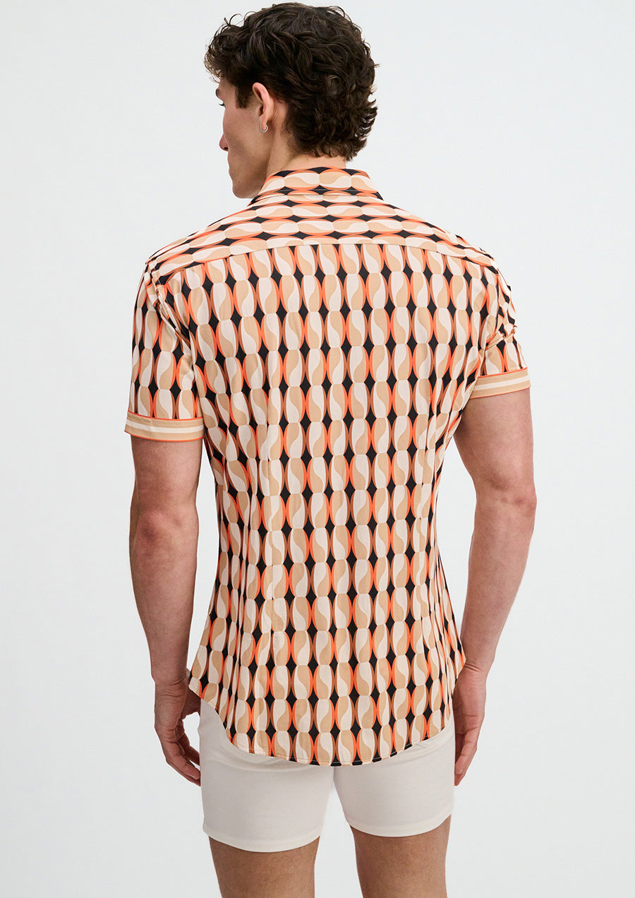 Performance Short Sleeved Shirt (Sand/Spice)
