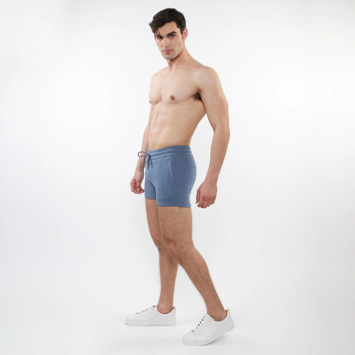 3.5" Stretch Knit Gym Shorts (Aqua)