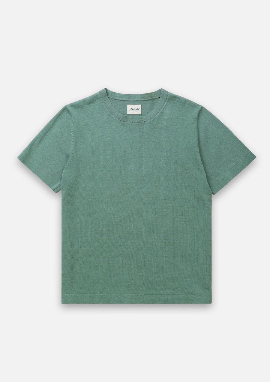 Linen Knit Tee (Aqua)