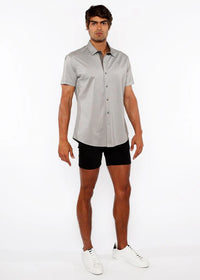Stretch Jersey Knit Shirt (Chestnut)