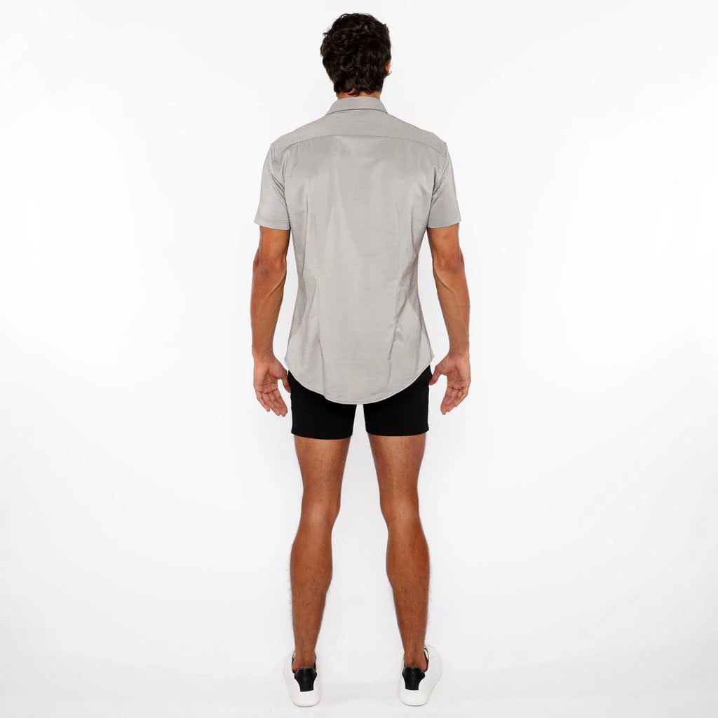 Stretch Jersey Knit Shirt (Chestnut)