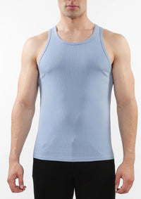 Rib Stretch Tencel Cotton Tank (Coast)
