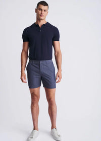 Crinkle Stretch Chino Short (Indigo)