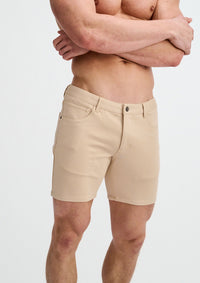 5" Stretch Knit Jean Short (Crust)