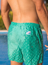 Green to Pineapple Color Change Swim Trunks