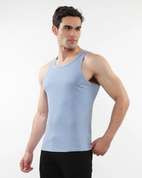 Rib Stretch Tencel Cotton Tank (Coast)