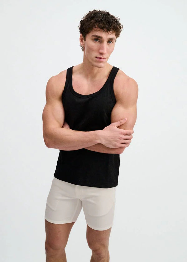 Floral Textured Knit Tank (Black)