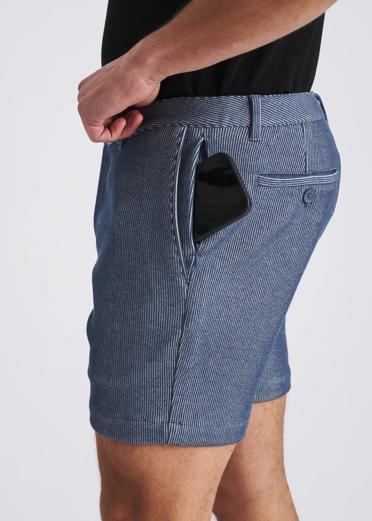 Textured Stretch Chino Short (Sky)