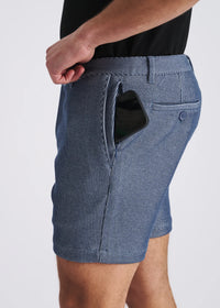 Textured Stretch Chino Short (Sky)