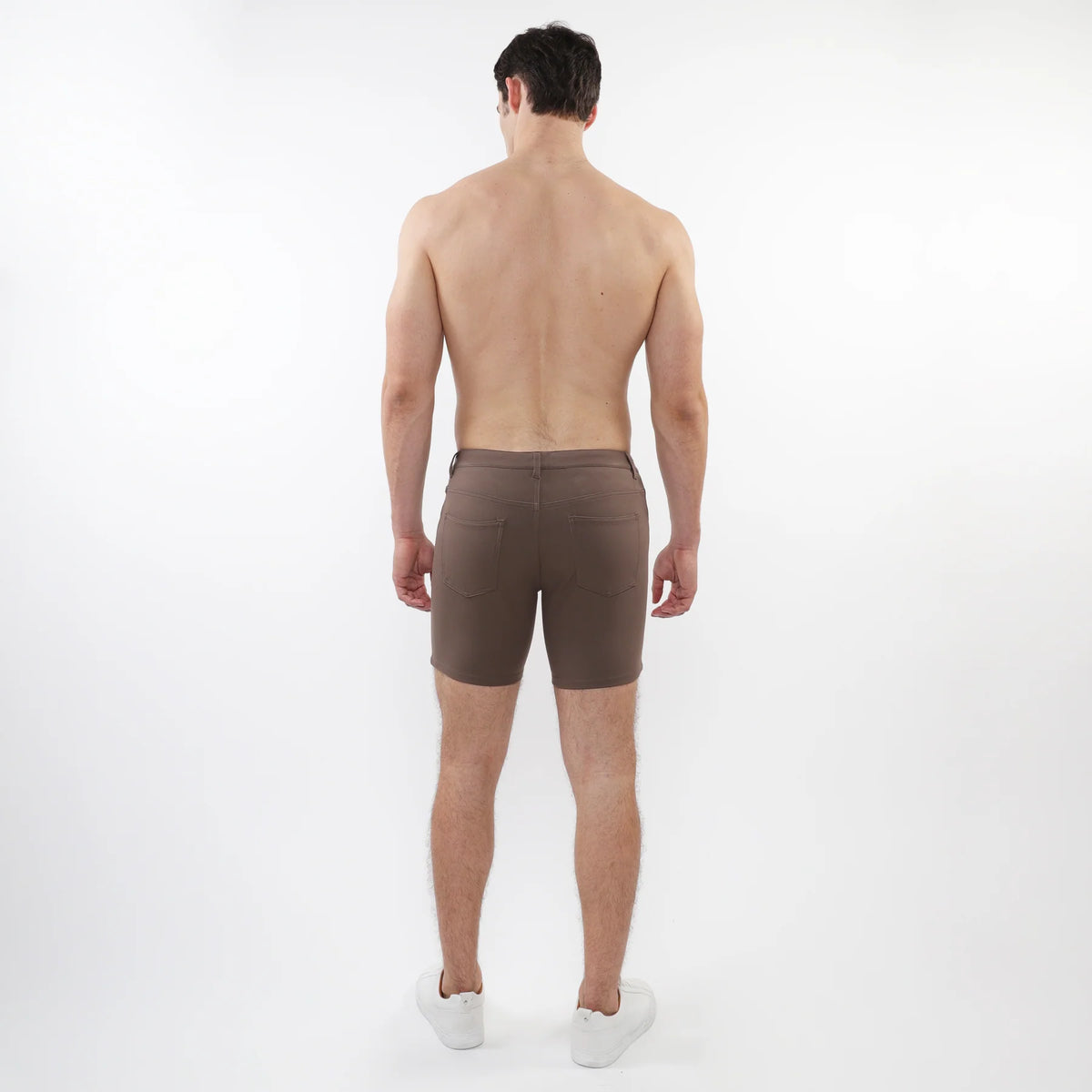 Stretch Knit Shorts (5" inseam) (Umber)
