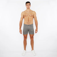 5" 5-Pocket Jean Short (Grey Mini Diamond)