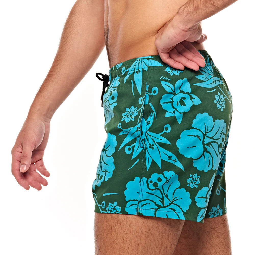 Printed Swim Short - Island Flower (Douglas Fir)