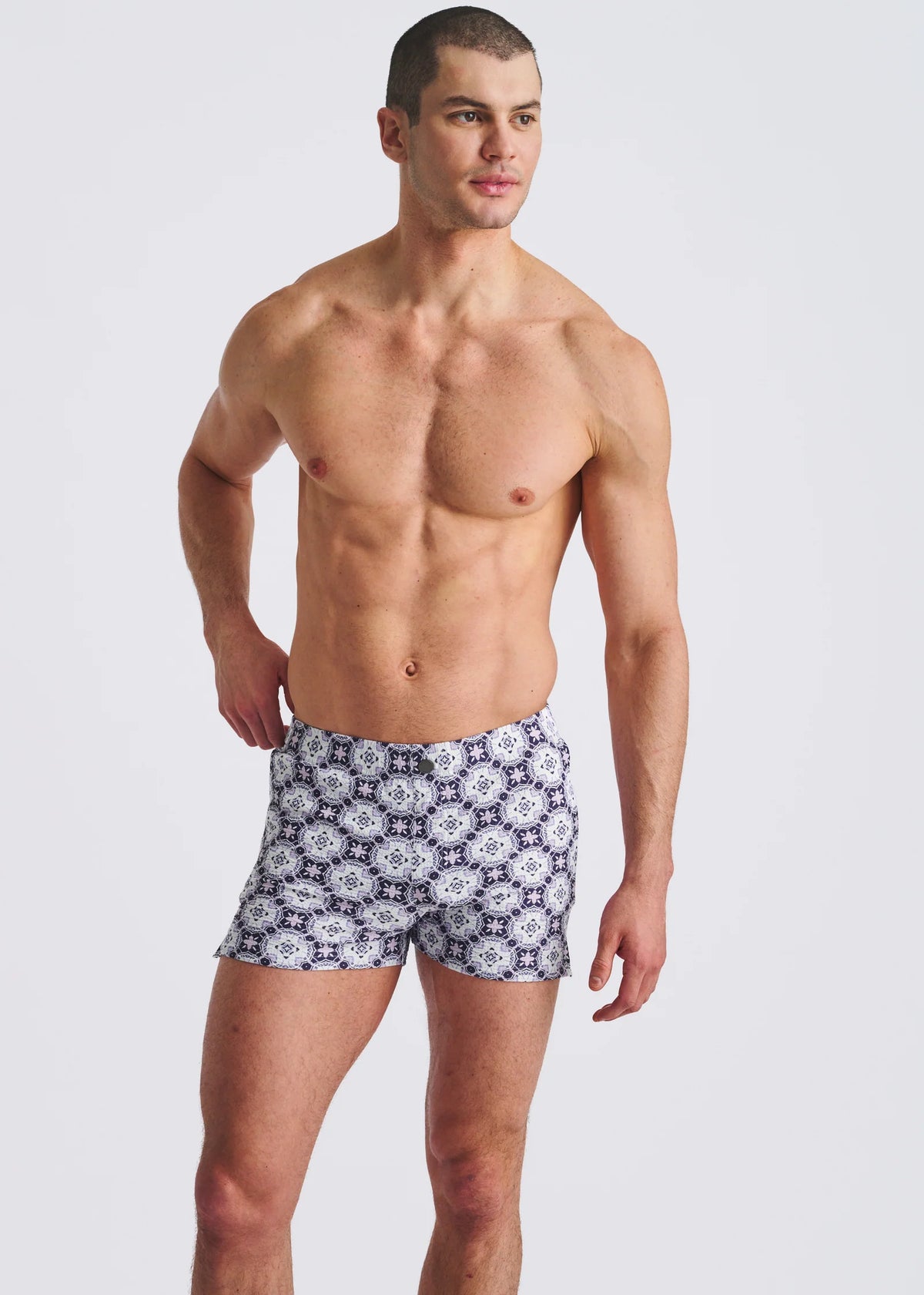 Printed Swim Shorts (Lilac/Purple)