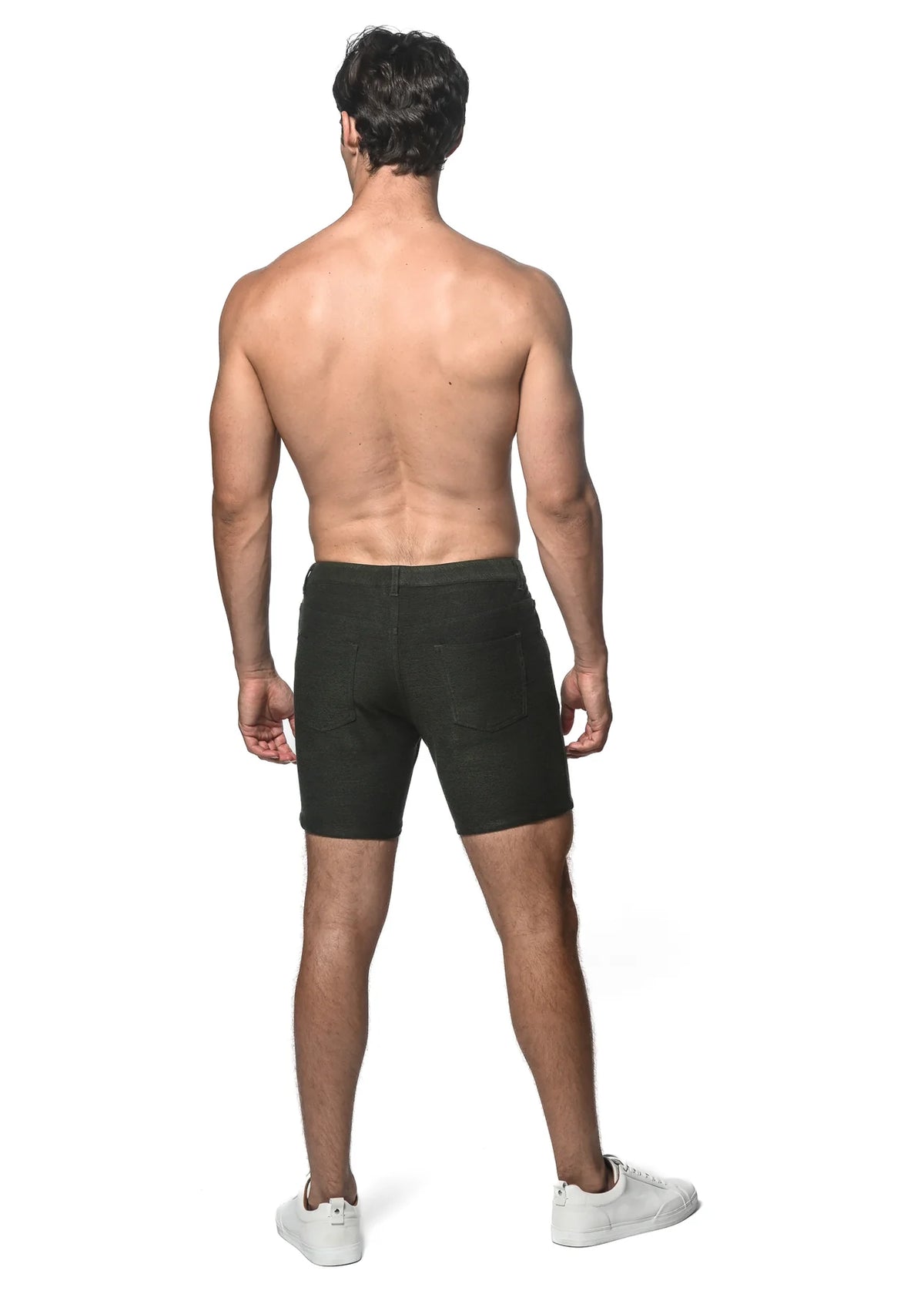 Loopback Stretch Knit Shorts (5" inseam) (Jungle Trail)