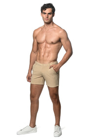 5" Textured Chino Shorts (Khaki)