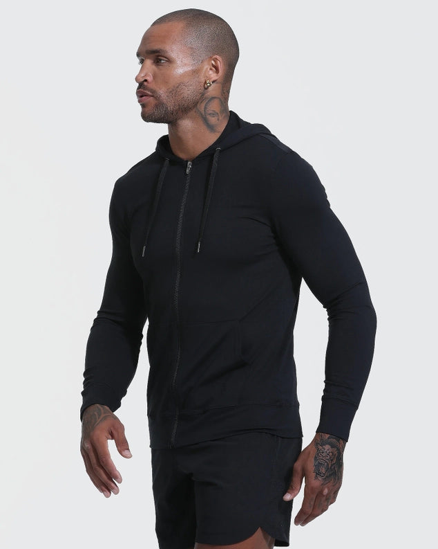 Full Zip Active Comfort Hoodie (Black)