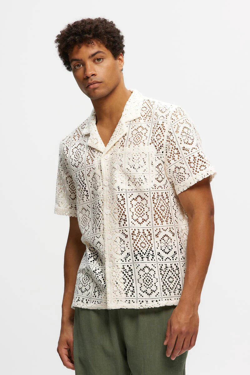 Crochet Yacht Shirt (White)