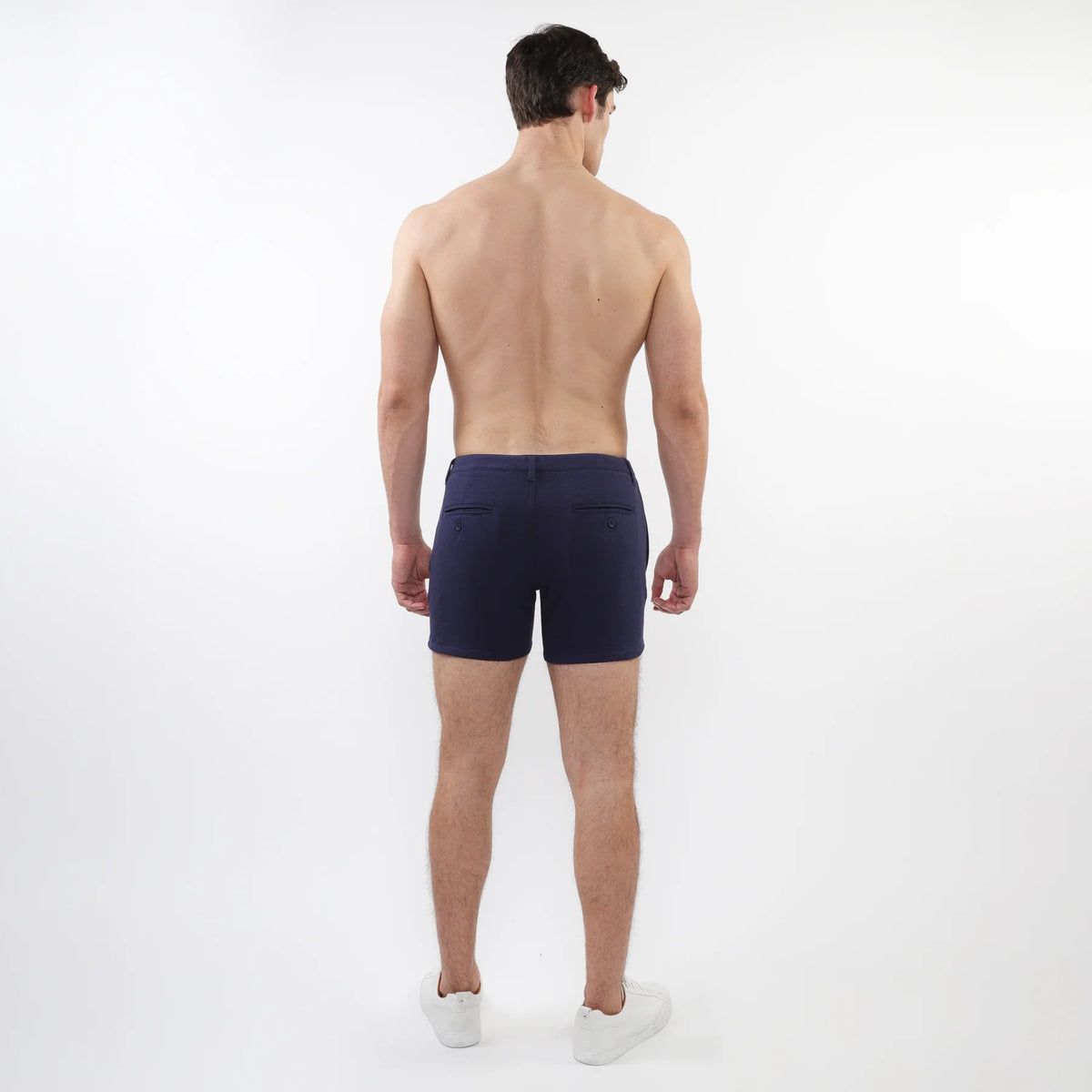 5" Textured Stretch Knit Short (Navy)