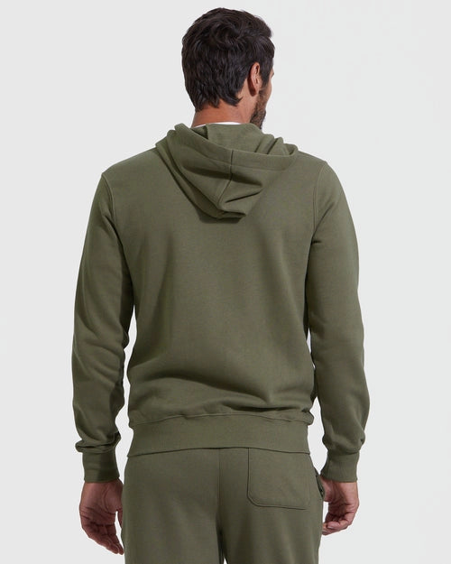 Fleece French Terry Hoodie (Military Green)