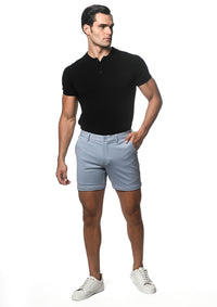 6" Inseam Textured Stretch Knit Short (Cloud)