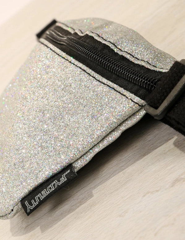 Slim DAZZLER Silver Glitter Fanny Pack