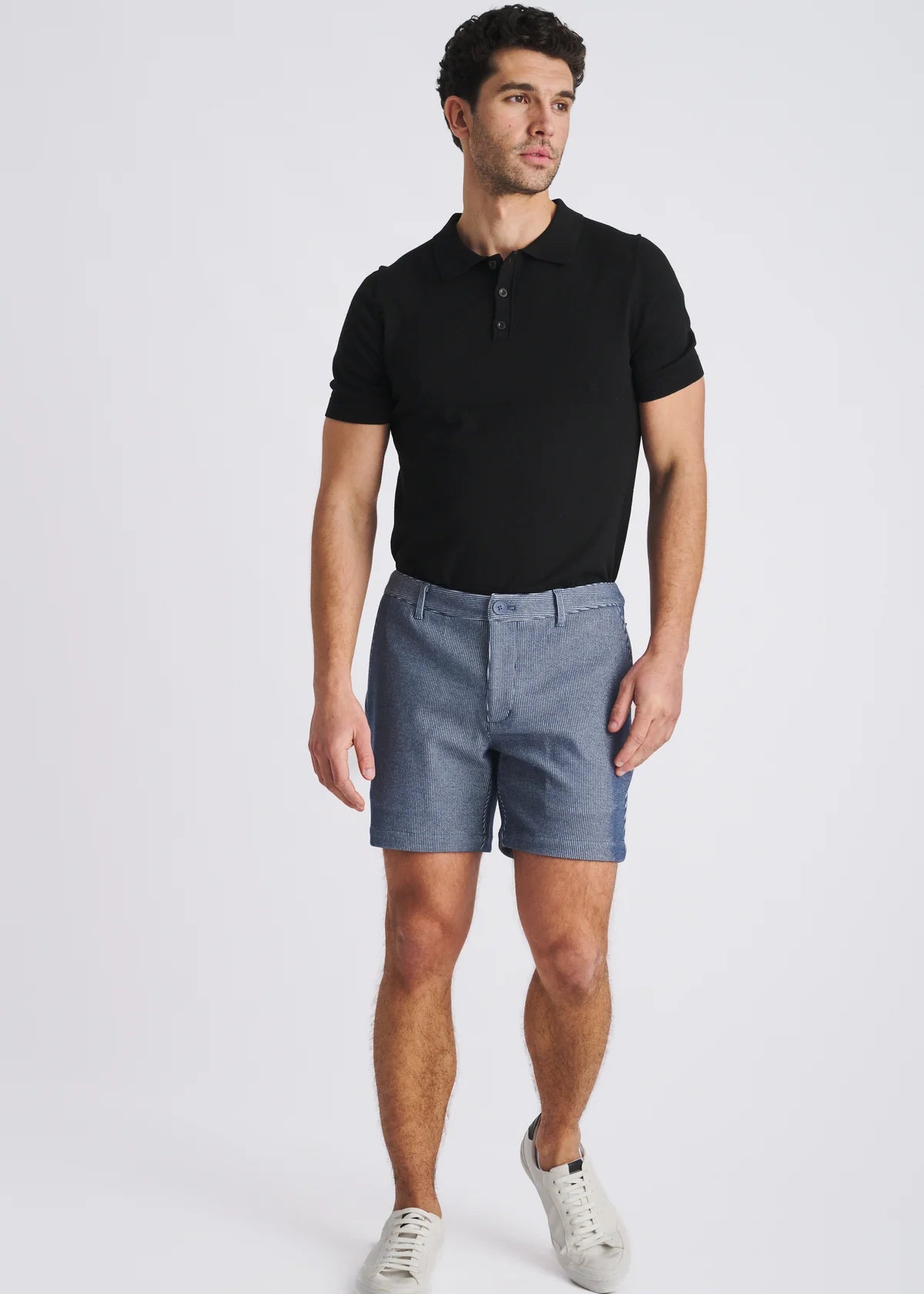 Textured Stretch Chino Short (Sky)
