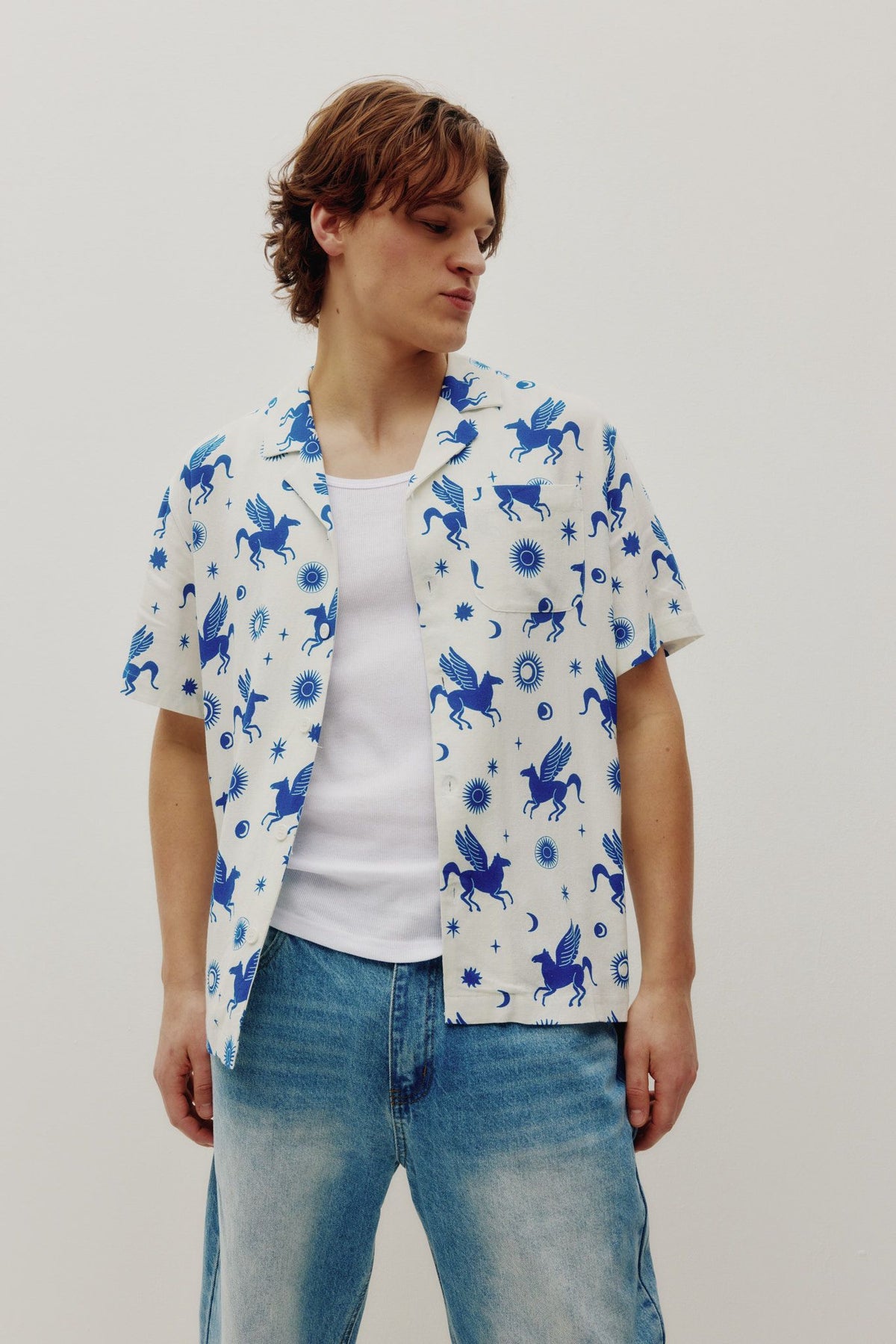 Linen Yacht Shirt (Pegasus Cream)