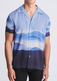 Woven Modal Border Shirt (Navy Cloud Range)