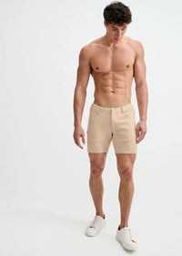 5" Stretch Knit Jean Short (Crust)