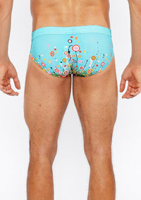 Printed Swim Brief (Sky Circle Burst)
