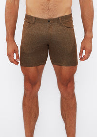 Stretch Washed Denim Short (Sable)