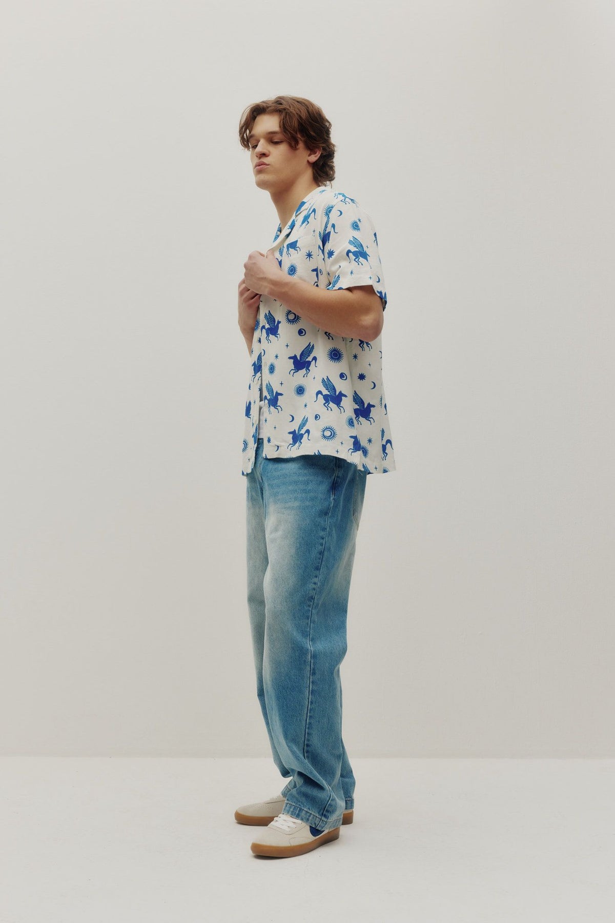 Linen Yacht Shirt (Pegasus Cream)