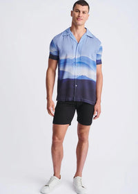 Woven Modal Border Shirt (Navy Cloud Range)