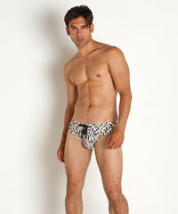 Freestyle Swim Brief w/ Removable Cup (Black Gold Tiger)