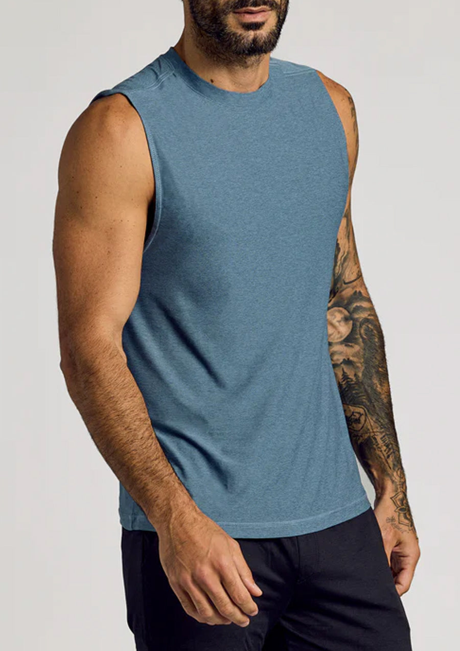 Sleeveless Active Muscle Tee (Baltic)