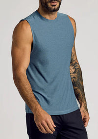 Sleeveless Active Muscle Tee (Baltic)
