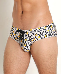 Freestyle Swim Brief w/ Removable Cup (Black Gold Tiger)