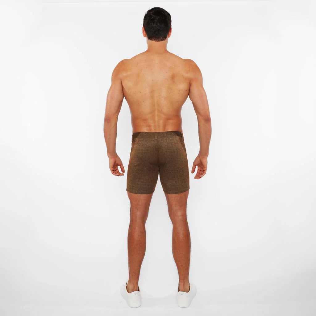 Stretch Washed Denim Short (Sable)