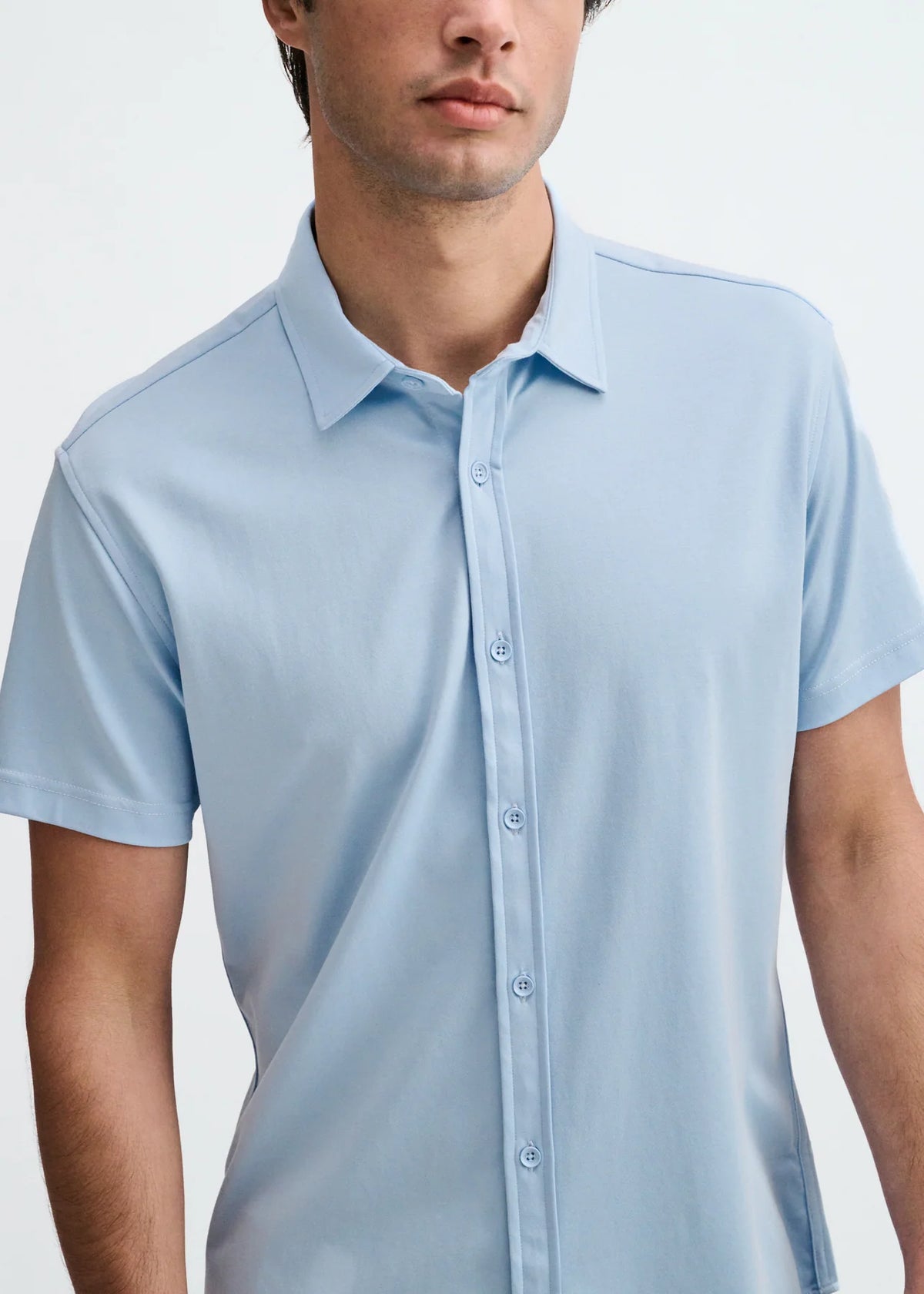 Stretch Jersey Knit Shirt (Mystic)