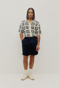 Knit Quilt Shirt (White)