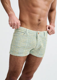 3" Tweed Look Jacquard Knit Shorts (Weed)