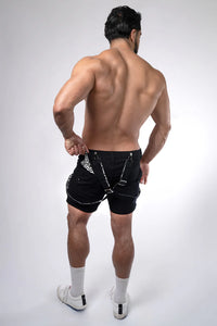 Romey Black Leopard Short