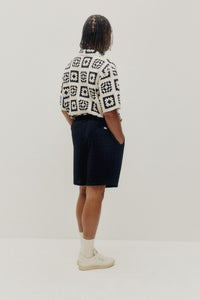 Knit Quilt Shirt (White)