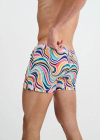 Printed Swim Short (Teal Swirls)