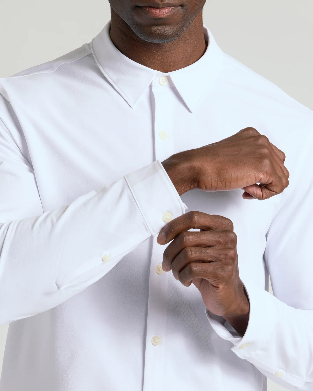 Stretch Oxford (White)