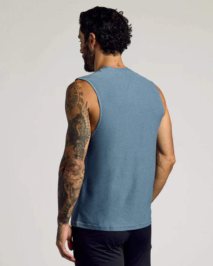 Sleeveless Active Muscle Tee (Baltic)