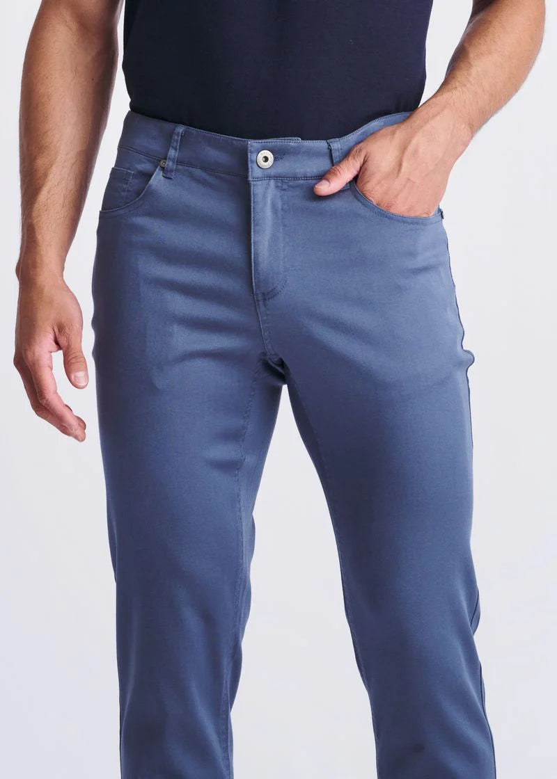 Textured Stretch 5-Pocket Jeans (Pacific Blue)