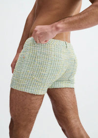 3" Tweed Look Jacquard Knit Shorts (Weed)