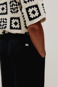 Knit Quilt Shirt (White)
