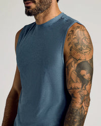 Sleeveless Active Muscle Tee (Baltic)